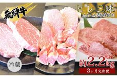 [№5331-0240]飛騨牛　ヒレ三昧　計2.2kg A4～A5等級使用（3ヶ月定期便）