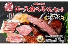 [№5331-0367]飛騨牛 ロース 食べつくし 約1.2kg  ステーキ 薄切り 焼肉用 各約400g A4ランク A5ランク お肉 牛肉 和牛 国産 ブランド牛 お家焼肉 バーベキュー BBQ 柔らかい 霜降り 旨み 真空パック 冷蔵 タレ付き 自家用 ギフト 送料無料 焼肉マルイ 岐阜県 安八町