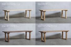 [№5331-7434]木製 ダイニングテーブル ゴム材 口型 W160×D80×H37ｃｍ 選べる4色 岐阜県 安八町 ダークブラウン