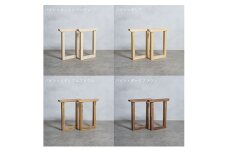 [№5331-7621]木製 テーブル脚 パイン材 口型 奥行54×高さ67ｃｍ 選べる4色 安八町 ミディアムブラウン
