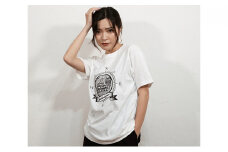 [№5568-7015]0262揖斐川町 マンホールTシャツ 白Sサイズ