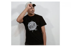 [№5568-7020]0263揖斐川町 マンホールTシャツ 黒Mサイズ
