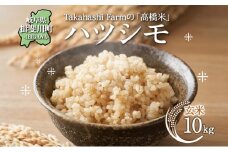 [№5568-0418]岐阜県 揖斐川町産 ハツシモ「高橋米」玄米 10kg×1袋 お米 精米 玄米 ごはん 米 ご飯 はつしも ブランド米 大粒 白米 炊飯 冷めても美味しい お弁当 冷凍保存 ライス 主食 ふっくら お取り寄せ 送料無料 揖斐川町
