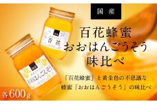☆味比べ☆国産 百花蜂蜜・おおはんごんそう蜂蜜（各600g×1本）【蜂蜜 はちみつ 国産蜂蜜 国産はちみつ 百花蜂蜜 百花はちみつ おおはんごんそう蜂蜜 蜂蜜味比べ はちみつ食べ比べ】
