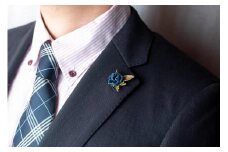 革の薔薇アクセサリー：ブルー