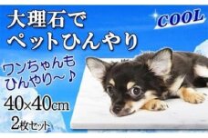 白大理石ペットひんやりボード 40×40cm ２枚セット