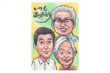 似顔絵　3名（バストアップ） [№5644-0961]