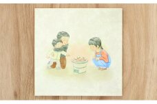 センテンヤアートパネル　『えものがたり』－餅やき－ [№5644-1079]