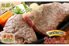 【年末届け確約】A5等級飛騨牛サーロインステーキ200g×5枚　計1kg [№5644-1200]