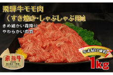 【年末届け確約】A5等級飛騨牛モモすきやき・しゃぶしゃぶ用500g×2パック　計1kg [№5644-1201]
