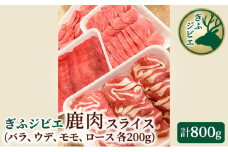 ぎふジビエ　鹿肉スライス200g×4パック [№5644-1278]