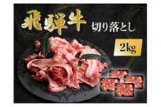 【46012】飛騨牛 肉 切り落とし ２kg 和牛 国産 冷凍 大容量 不揃い たっぷり