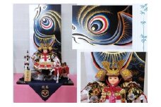 伝統工芸士 蘇童の五月人形『金彩昇り鯉掛け軸』雅わらべ大将飾り (69)