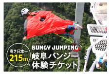 【高さ215ｍ】日本一のバンジージャンプ「岐阜バンジー」体験券　１名様分 (207)