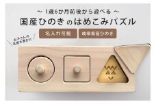 岐阜県産ひのきを使った木のはめこみパズル (358)