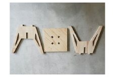 Plywood Small Table 組み立て式 合板 テーブル 机 DIY (445)