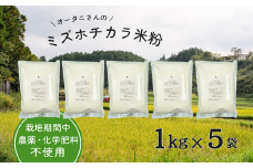 504. 農薬・化学肥料不使用 ミズホチカラ(製菓用米粉) 1kg×5袋
