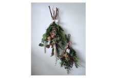 クリスマススワッグ〈先行予約受付中〉インテリア クリスマス プレゼント 生花 ドライフラワー（528）
