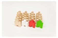 木の温もりを感じる知育玩具 つみマスくみマス 積み木 つみき パズル おもちゃ 白川町 / トーホー [AWAN001]