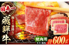 飛騨牛 焼肉用 モモ・肩肉 600g（300g×2）/ 焼肉 牛肉 和牛 飛騨牛 岐阜県 モモ 白川町 ロース / 白川町 / 浅井商店 [AWBJ001]