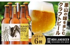 【農家が醸すクラフトビール】農LAND BEER 飲み比べ ６本セット｜農家手づくり 旬素材×源流水×自家製米・茶葉｜岐阜県白川町 Sunpo [AWBC001]