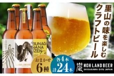 農LAND BEER クラフトビール 6種(各種4本) 計24本 詰め合わせBOX 飲料 お酒 セット 白川町 / Sunpo [AWBC010] 飲み比べセット 酒 アルコール ビール セット 詰め合わせ クラフトビール ビール 飲み比べ 詰め合わせ クラフトビール ビール アルコール ギフト プレゼント セット クラフトビール ビール
