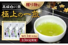 【3回定期便】本格 高級茶セット 100g×3袋 化粧箱入り お茶 煎茶 白川茶 茶葉 ギフト 白川町 / 菊之園 [AWAG009]