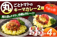 赤いとまて箱（丸ごとトマトのキーマカレー２食／チーズinキーマカレー２食）　【buyer's room2023 経済産業大臣賞受賞！】 カレー トマト 冷凍 白川町 / 一力屋 [AWAE005]