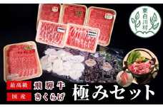 最高級飛騨牛サーロインのしゃぶすきと国産きくらげ極みセット 冷凍 飛騨牛 最高級 ５等級 サーロイン しゃぶしゃぶ すき焼き 贅沢 カットきくらげ 千切りきくらげ 48000円