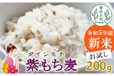 東白川村産 紫もち麦 ダイシモチ お試し 150g お米 こめ もち麦 精米 ご飯 おためし 1000円