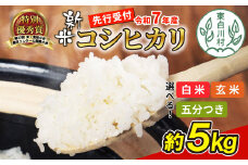 【玄米】【令和7年度産・先行受付】令和7年産 コシヒカリ 5kg 米 岐阜県 東白川村産 選べる 精米度合い 精米 新米 白米 五分付き 五分つき米 五分精米 玄米 お米 こめ 精米 ご飯 おにぎり 食物繊維 低GI 返礼品 ふるさと納税 9000円