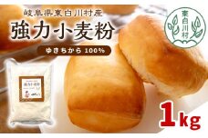 強力小麦粉 ゆきちから 1kg 岐阜県 東白川村産 ブランド小麦 国産 お取り寄せ 強力粉 小麦粉 パン パン作り 製パン 製パン材料 食パン ベーグル お菓子作り 麦 小麦 ホームベーカリー
