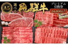 飛騨牛 引換券 24000円相当 A5 A5ランク 5等級 国産 牛 冷凍 お試し 和牛 黒毛和牛 牛肉 ステーキ しゃぶしゃぶ すき焼き 焼肉 お取り寄せ 引換券 ごちそう 肩ロース スライス サーロイン サーロインステーキ 選べる 岐阜 飛騨 80000円