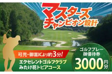 エクセレントゴルフクラブ ゴルフ場 利用券 3,000円分 / ふるさと納税 ゴルフ 岐阜 ゴルフ プレー / 御嵩町 / エクセレントゴルフクラブ [AVAJ001]