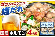 岐阜県産豚もつの鉄板焼き「元祖みたけとんちゃん」豚塩味（4人前） / モツ もつ 白もつ ホルモン / 御嵩町 / 藤よし [AVAA038]