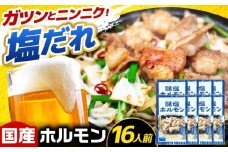 岐阜県産豚もつの鉄板焼き「元祖みたけとんちゃん」豚塩味（16人前） / モツ もつ 白もつ ホルモン / 御嵩町 / 藤よし [AVAA046]