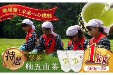 舳五山茶　特選1000ｇ / 緑茶 茶葉 茶ば お茶 茶摘み / 御嵩町 / 舳五山茶園委員会 [AVAD008]