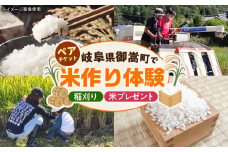 稲刈り体験 お土産つき ペアチケット/稲刈り お米 米 体験/御嵩町/株式会社アオキ [AVBN003]