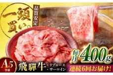 【6回定期便】飛騨牛サーロイン・リブロース 400g×1パック すき焼きしゃぶしゃぶ用肉 / すき焼き しゃぶしゃぶ 牛肉 / 御嵩町 / 馬力家 [AVBO022]