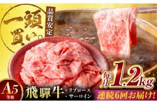 【6回定期便】飛騨牛サーロイン・リブロース 1.2kg(400g×3パック) すき焼きしゃぶしゃぶ用肉 / カルビ 牛肉 焼肉 / 御嵩町 / 馬力家 [AVBO028]