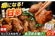 【3回定期便】 「元祖みたけとんちゃん」 昔ながらのミックスホルモン 3袋 / モツ もつ レバー ホルモン / 御嵩町 / 藤よし [AVAA085]