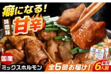 【6回定期便】 「元祖みたけとんちゃん」 昔ながらのミックスホルモン 3袋 / モツ もつ レバー ホルモン / 御嵩町 / 藤よし [AVAA086]