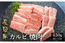 最高級 飛騨牛カルビ焼肉用 450g A4 A5 等級 白川郷 てんから 【ごちそう】 贅沢飛騨牛 [S174]