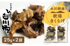 乾燥きくらげ 2袋セット 白川村産 白川郷 国産 キクラゲ[S232]