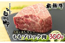 飛騨牛 もも ブロック肉 300g 肉 牛肉 国産牛 A4 A5 等級 もも肉 モモ肉 白川郷 ローストビーフ 焼き肉 焼肉 ステーキ バーベキュー BBQ キャンプ てんから 15000円 岐阜県 白川村[S270]