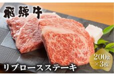 白川郷 飛騨牛 リブロースステーキ 200g×3枚 計600g 牛肉 和牛 ステーキ 国産 肉 霜降り サーロイン A4等級以上 A4 A5 贅沢 冷凍 39000円 [S374]