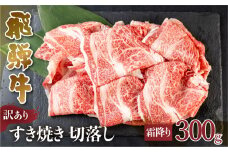 訳あり 飛騨牛 すき焼き用 切落し 300g 切り落とし すき焼き 霜降 霜降り肉 肉 牛肉 お肉 和牛 冷凍 岐阜県 部位お任せ 形 不揃い 国産 ブランド牛 10000円 [S543]