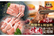飛騨牛 & 結旨豚 定期便 3回 お届け てんから [S575]