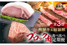 飛騨牛 & 結旨豚 定期便 3回 お届け てんから [S576]