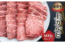 飛騨牛 上カルビ 焼肉用 600g ( 300g ×2) [S567]